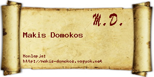 Makis Domokos névjegykártya